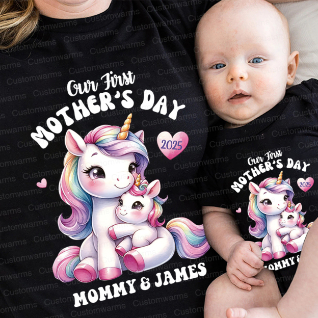 Personalized First Mother's Day Mommy and Baby Outfit | CWFamily29