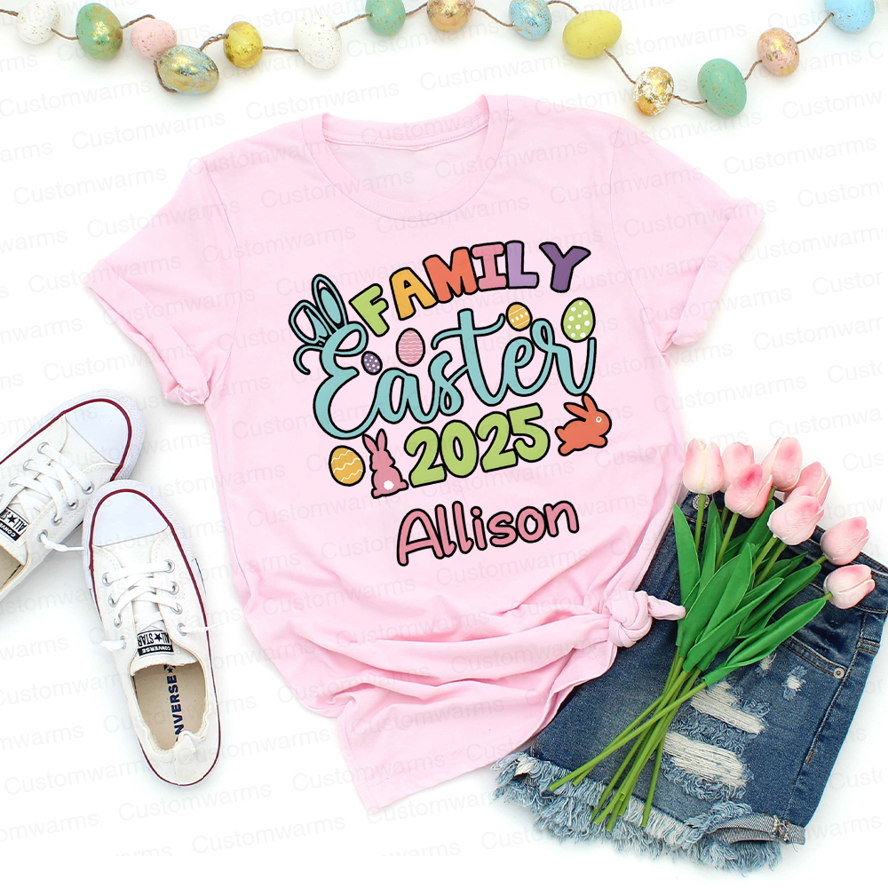 Personalized Family Happy Easter Matching Shirt | CWEaster65