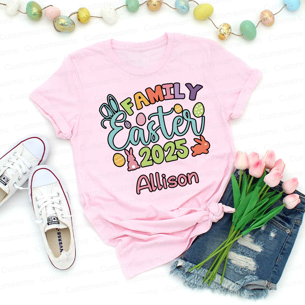 Personalized Family Happy Easter Matching Shirt | CWEaster65
