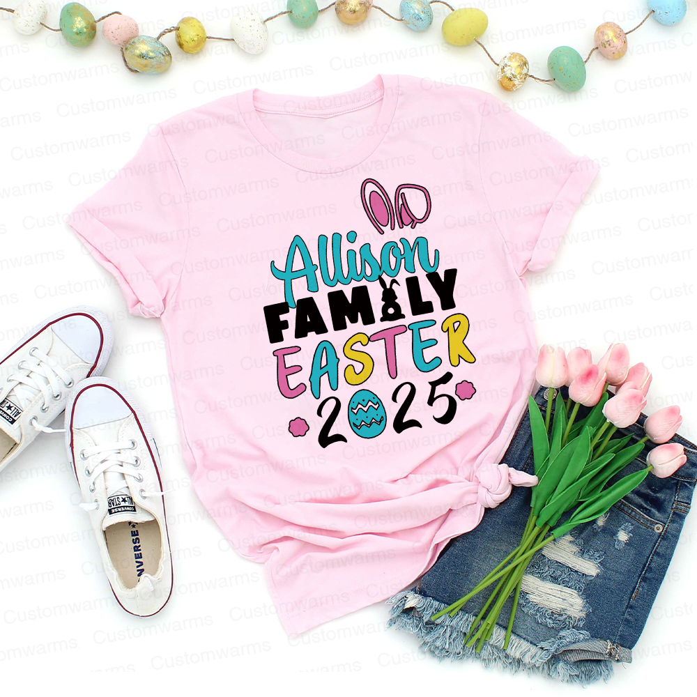 Personalized Family Happy Easter Matching Shirt | CWEaster66