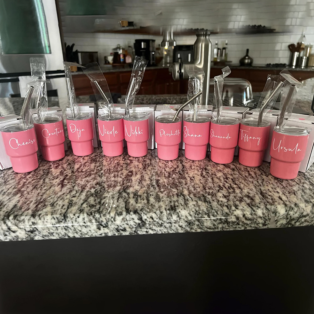 Personalised 3oz Stainless Steel Sippy Mini Tumbler | KidCup09