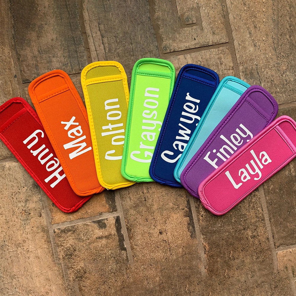 Personalized Icy Frozen Yogurt Popsicle Holder | CWBeach179