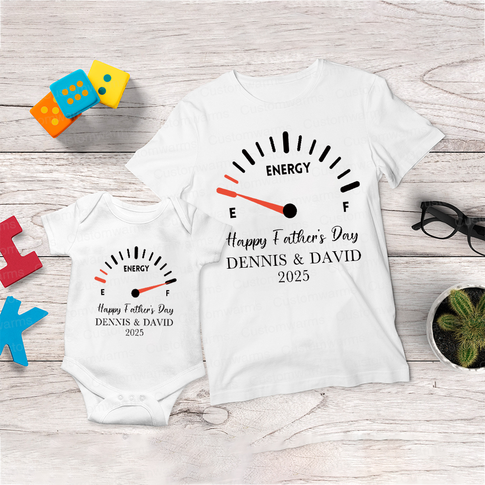 Personalized First Father's Day Daddy and Baby Outfit | CWFamily70