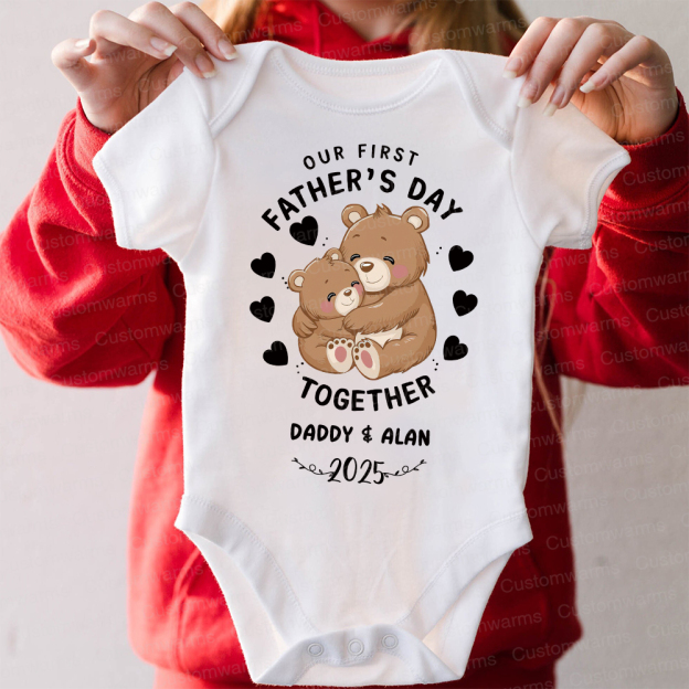 Personalized First Father's Day Daddy and Baby Outfit | CWFamily92