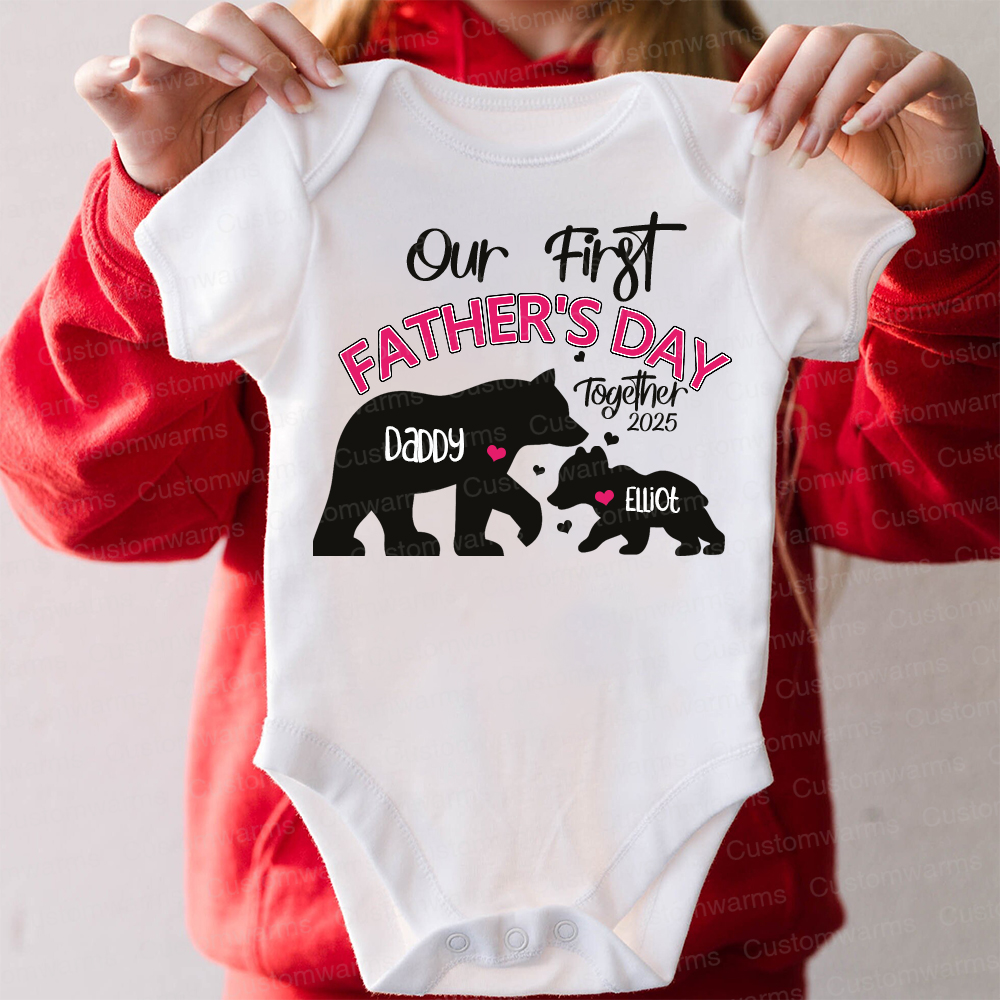 Personalized First Father's Day Daddy and Baby Outfit | CWFamily97
