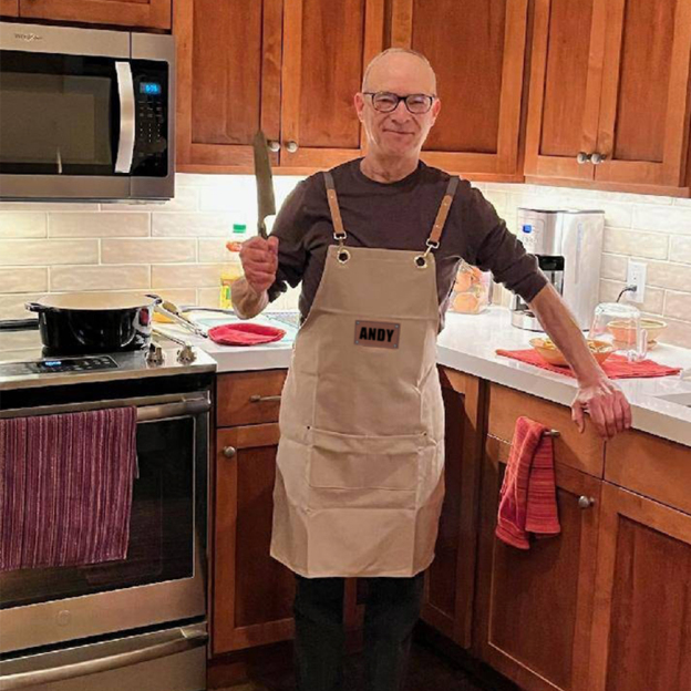 Personalized Leather Patch Canvas Apron with Pockets for Kid & Adult | Apron25