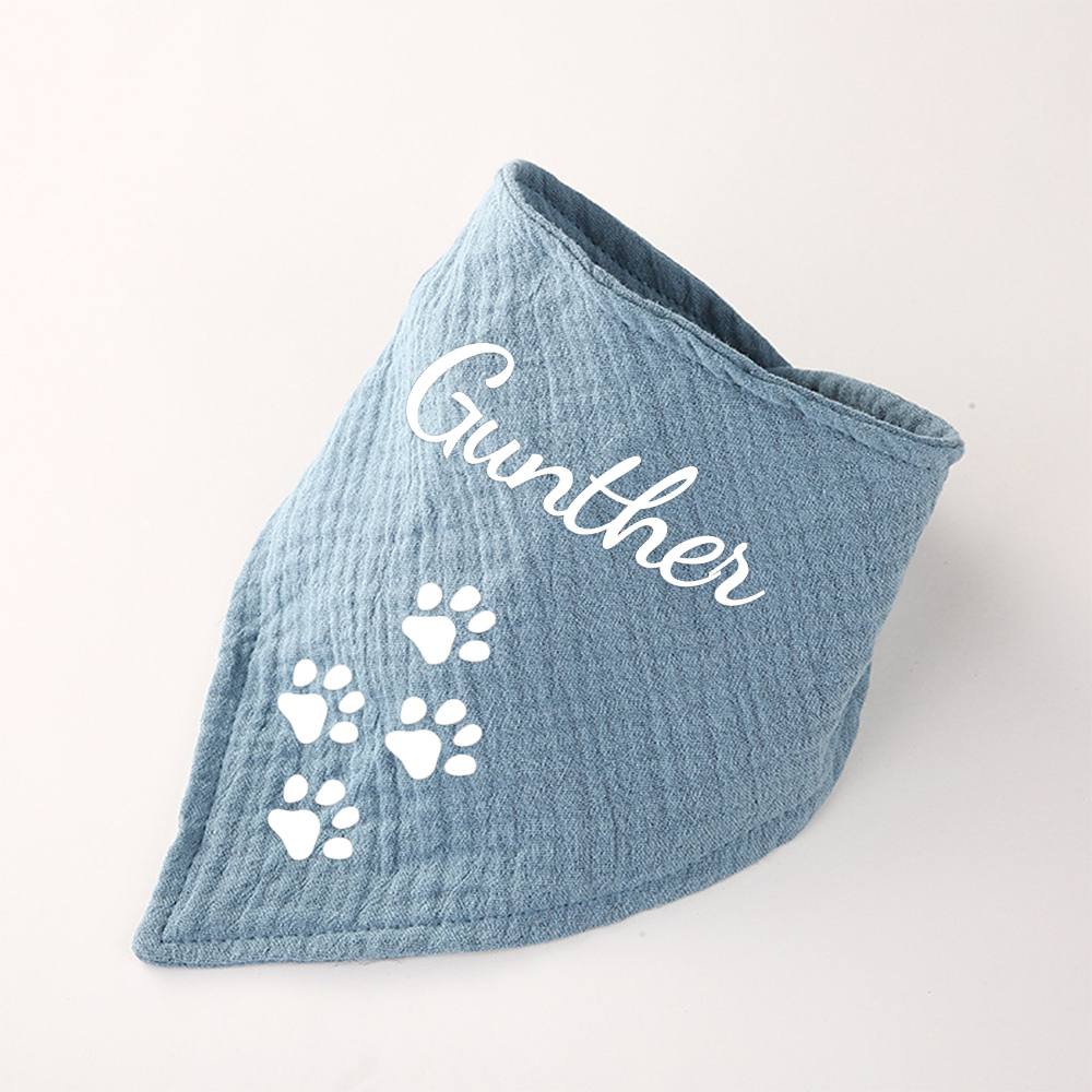 Personalized Dog Scarf Cotton Muslin for Comfort & Unique | BKPet156