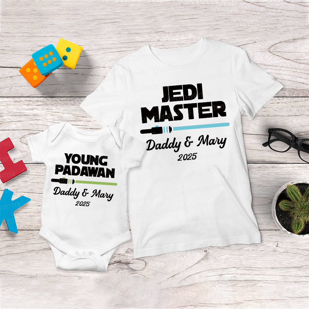 Personalized First Father's Day Daddy and Baby Outfit | CWFamily102