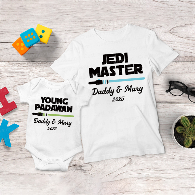 Personalized First Father's Day Daddy and Baby Outfit | CWFamily102