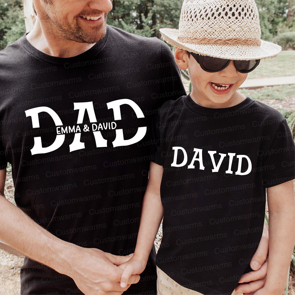 Personalized First Father's Day Daddy and Me Outfit | CWFamily108