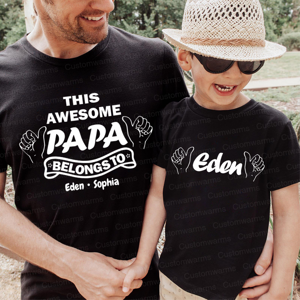 Personalized First Father's Day Daddy and Me Outfit | CWFamily110