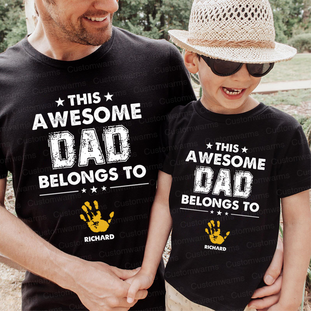 Personalized First Father's Day Daddy and Me Outfit | CWFamily111