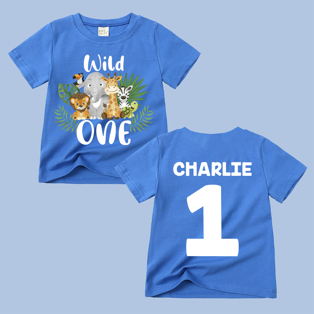 Personalized Forest Feral Floral Zoo Birthday T-Shirt | inTee19