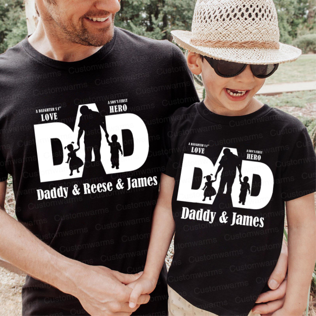 Personalized First Father's Day Daddy and Me Outfit | CWFamily114