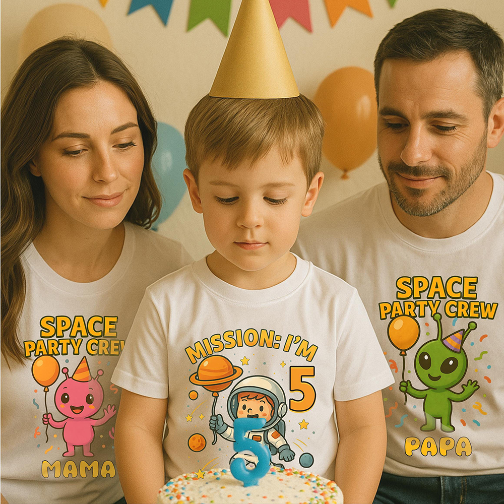 Personalized Space Party Birthday T-Shirt | inBirth33