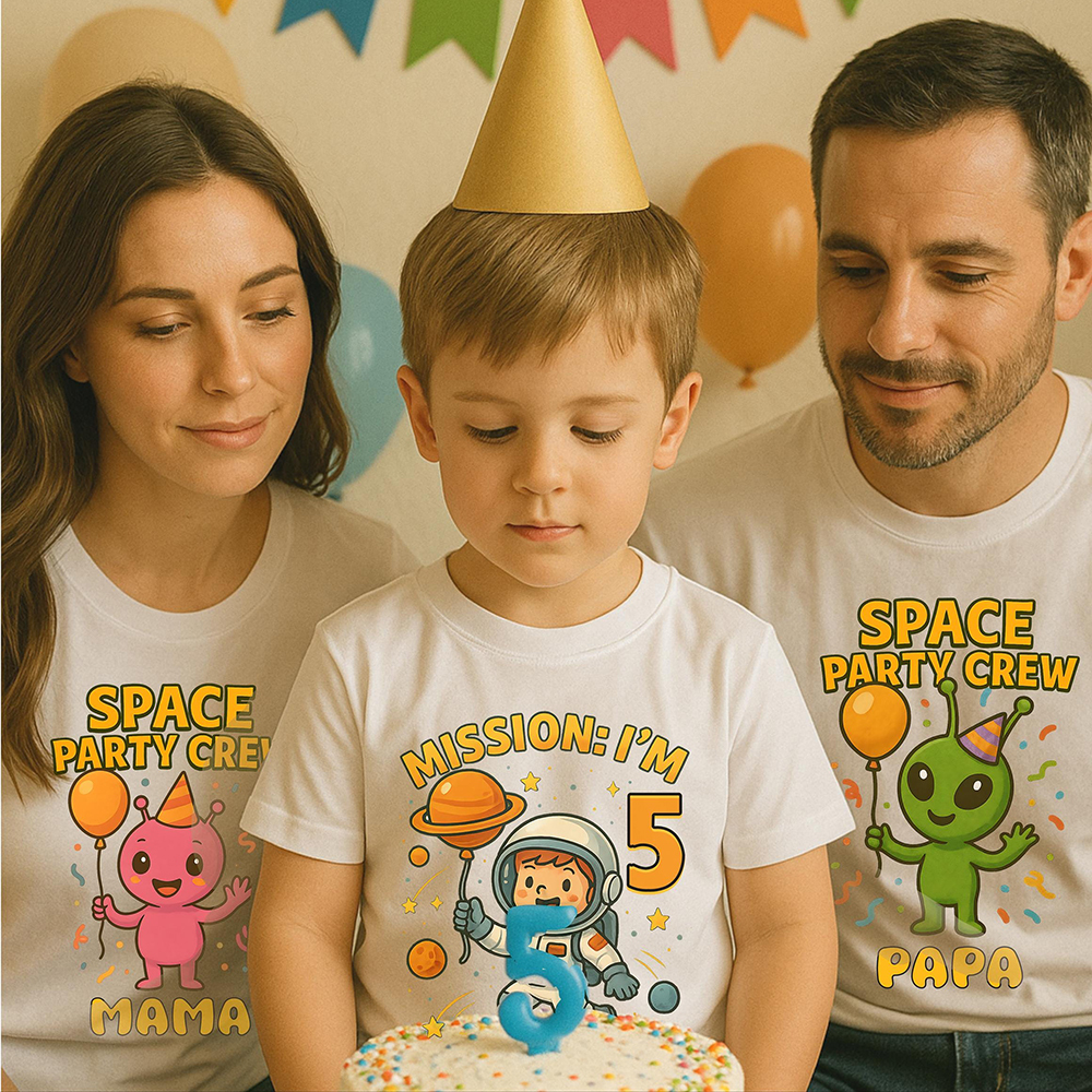 Personalized Space Party Birthday T-Shirt | inBirth33