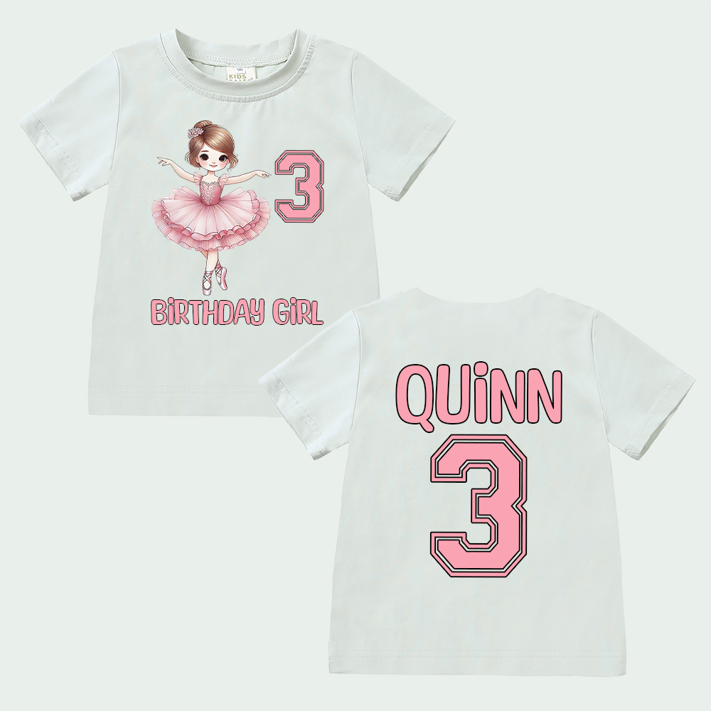 Personalized Ballet Dancer Theme Birthday T-Shirt | inBirth35
