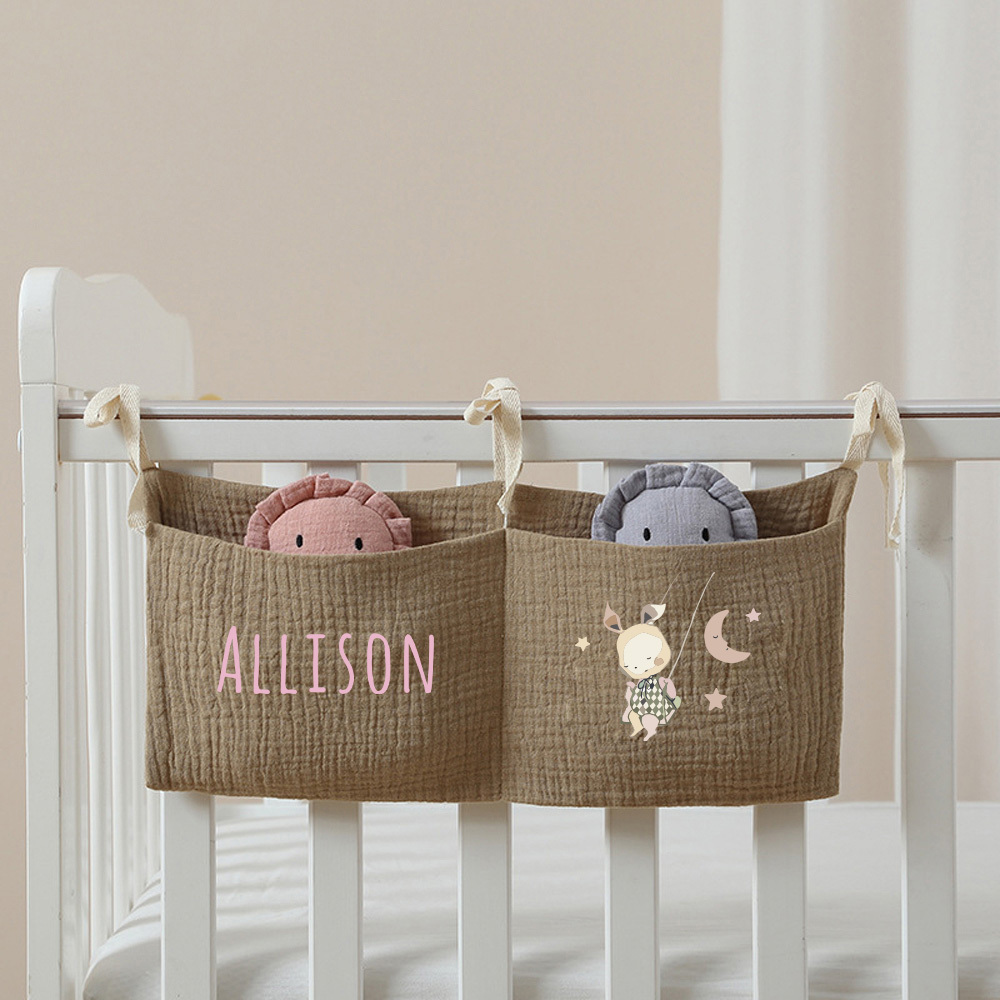 Personalized Baby Bed Pocket Accessories & Diapers Storage | CWBaby5801