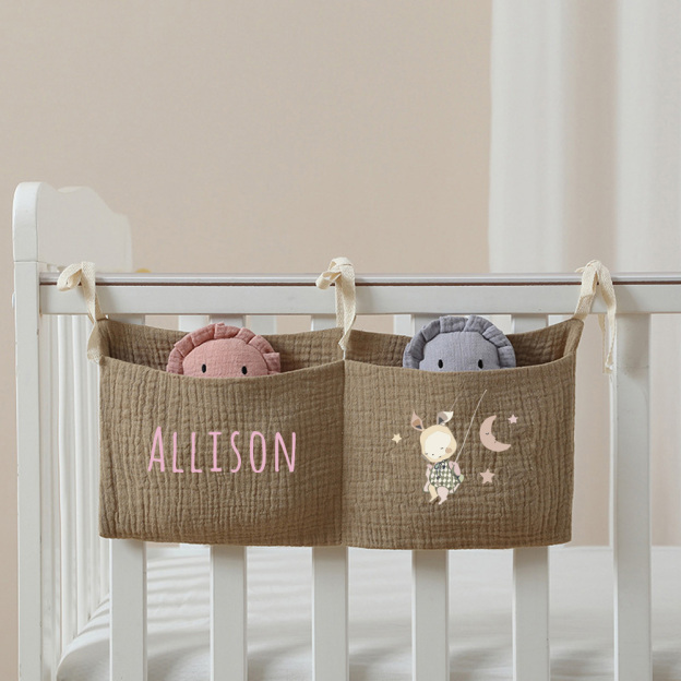 Personalized Baby Bed Pocket Accessories & Diapers Storage | CWBaby5801