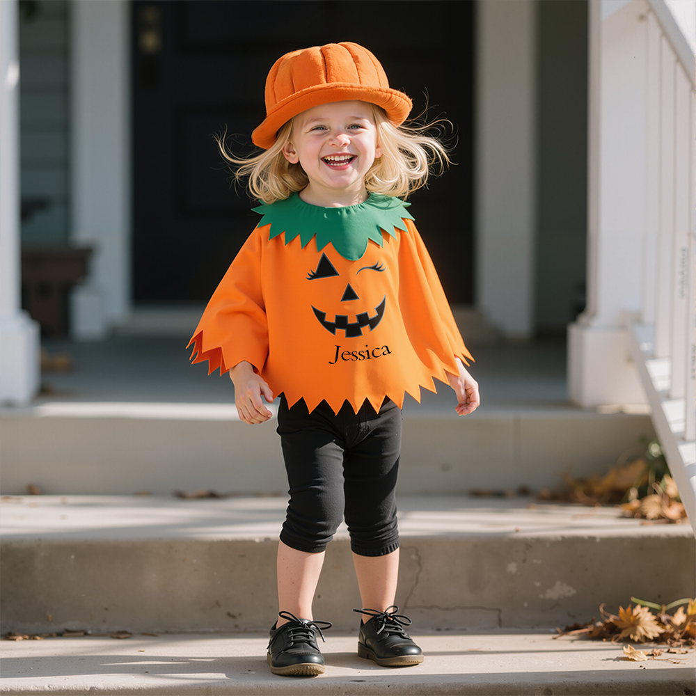 Personalized Halloween Night Glowing Pumpkin Costume | CWHalloween47