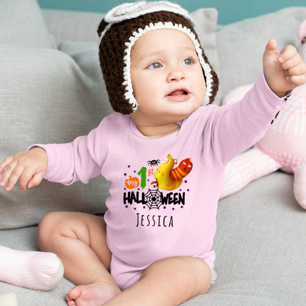 Personalized Larva's Halloween Funny Baby Romper | Larva01