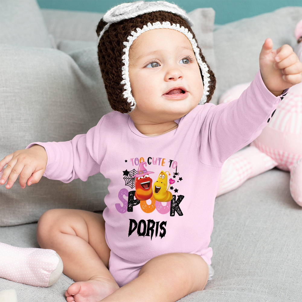 Personalized Larva's Halloween Funny Baby Romper | Larva04