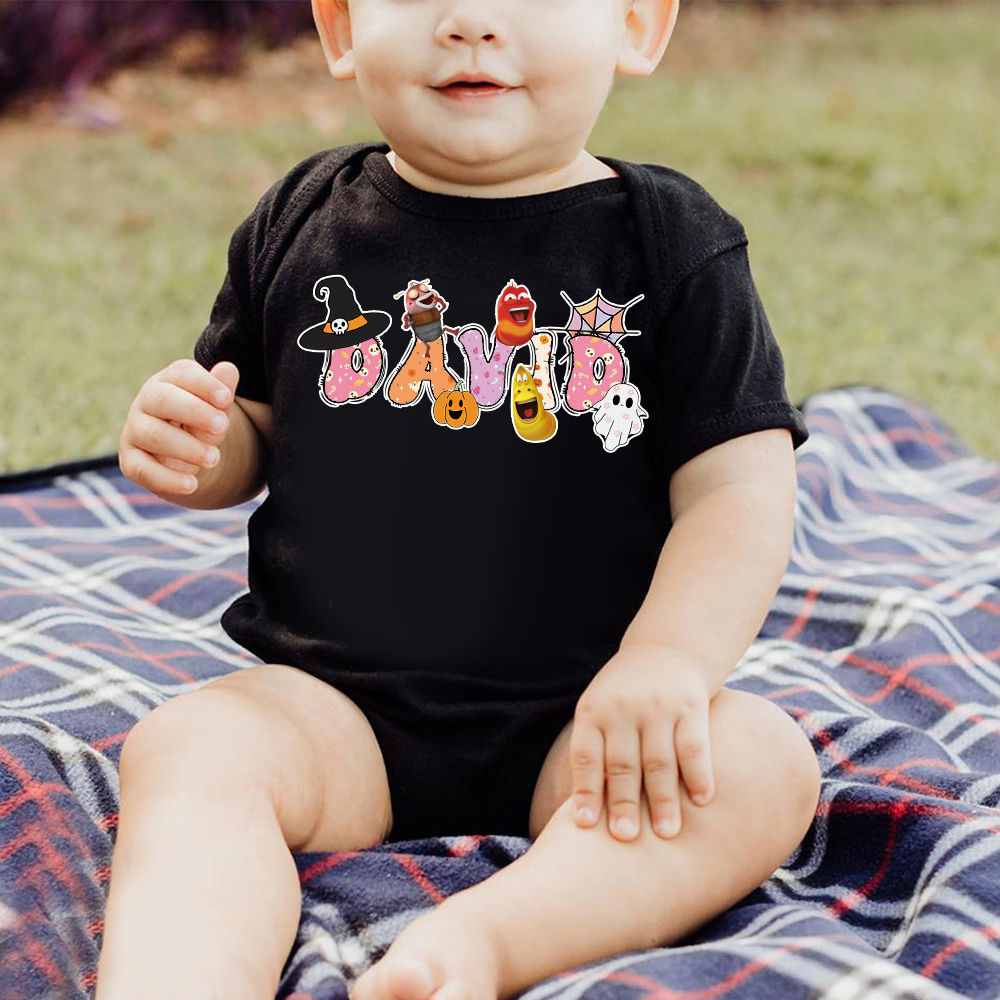 Personalized Larva's Halloween Funny Baby Romper | Larva15