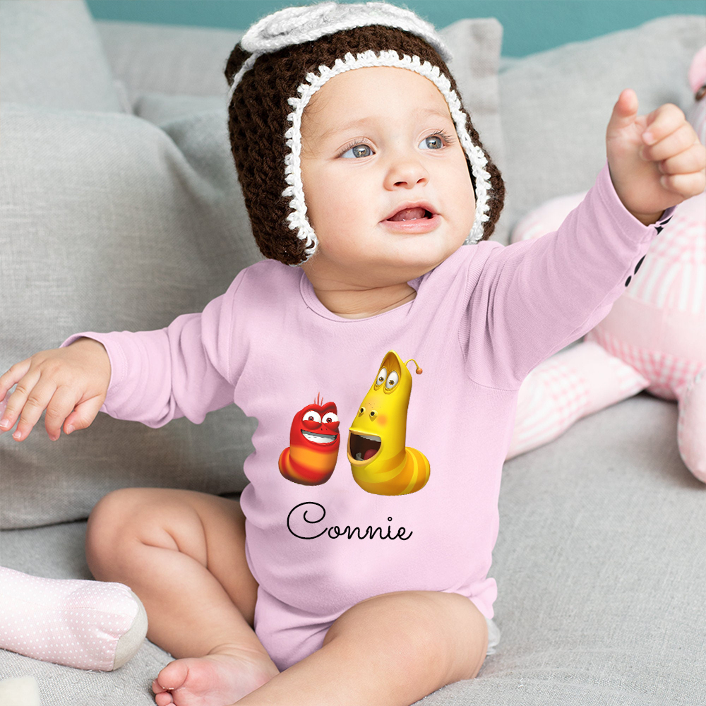 Personalized Larva's Funny Baby Romper | Larva24