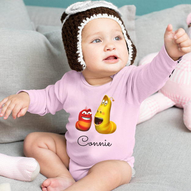 Personalized Larva's Funny Baby Romper | Larva24