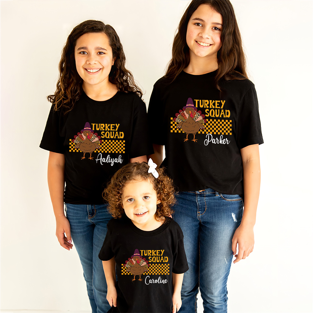 Personalized Turkey Squad Family Matching Shirt | CWThanks09