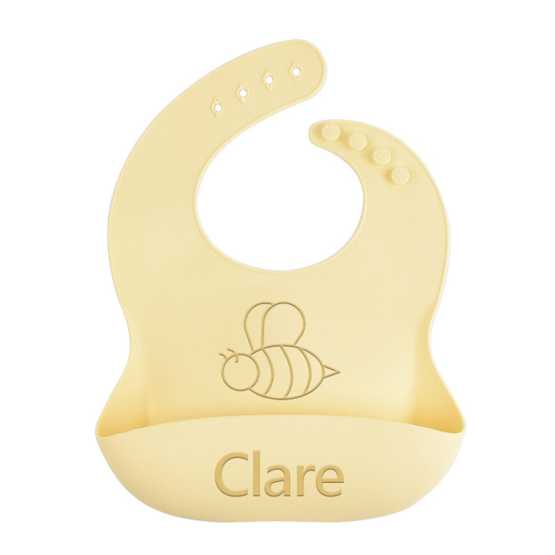 Personalized Baby Reusable Food Grade Silicone Bib | CWBaby299