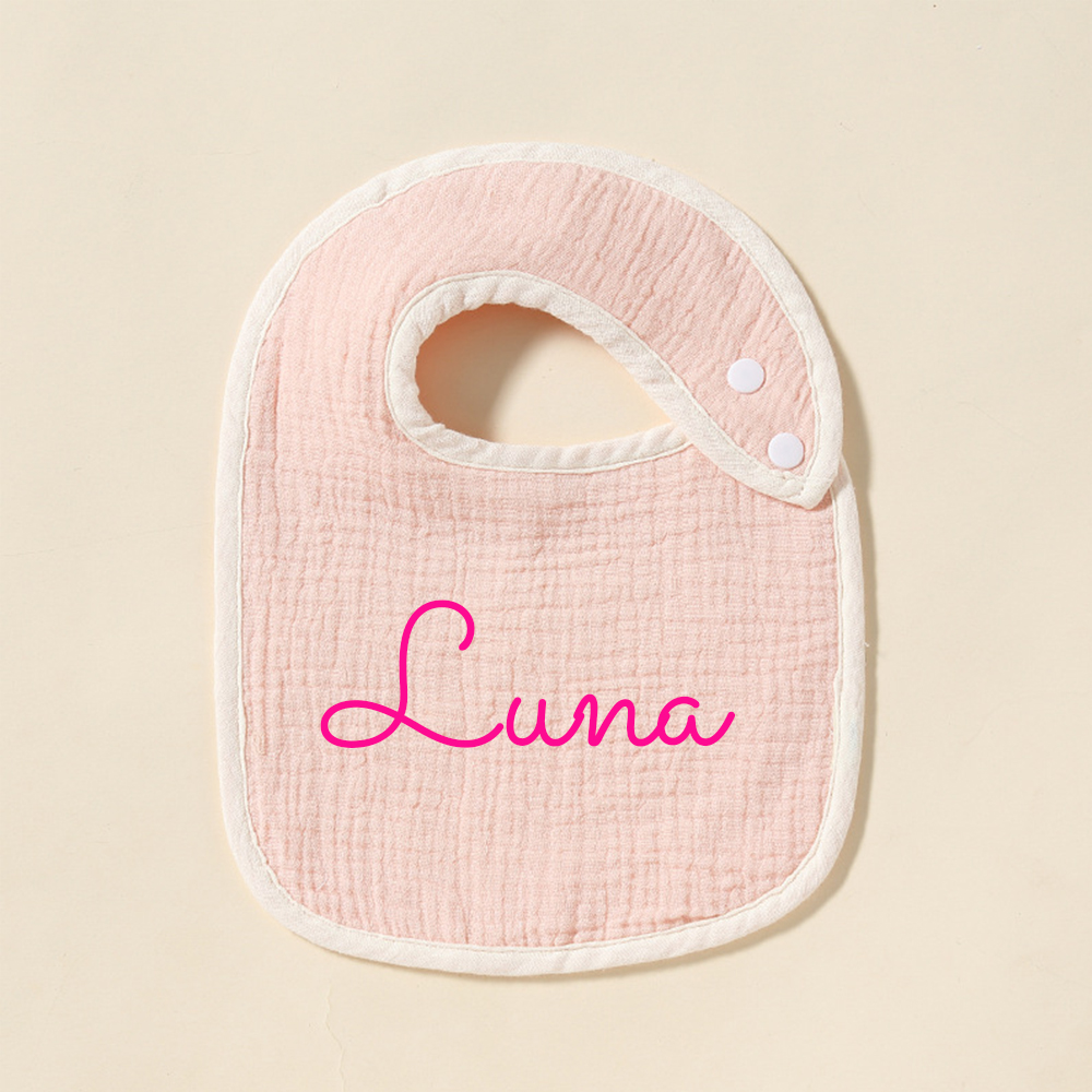 Personalized Embroidered Baby Cotton Bibs | CWBaby306