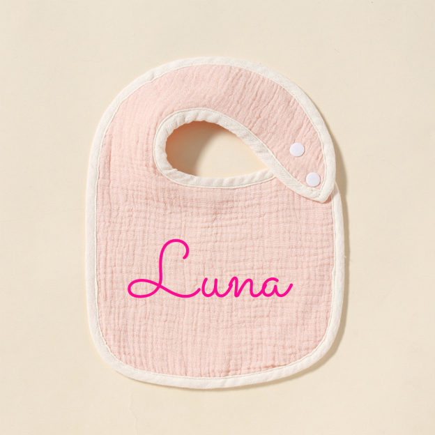 Personalized Embroidered Baby Cotton Bibs | CWBaby306