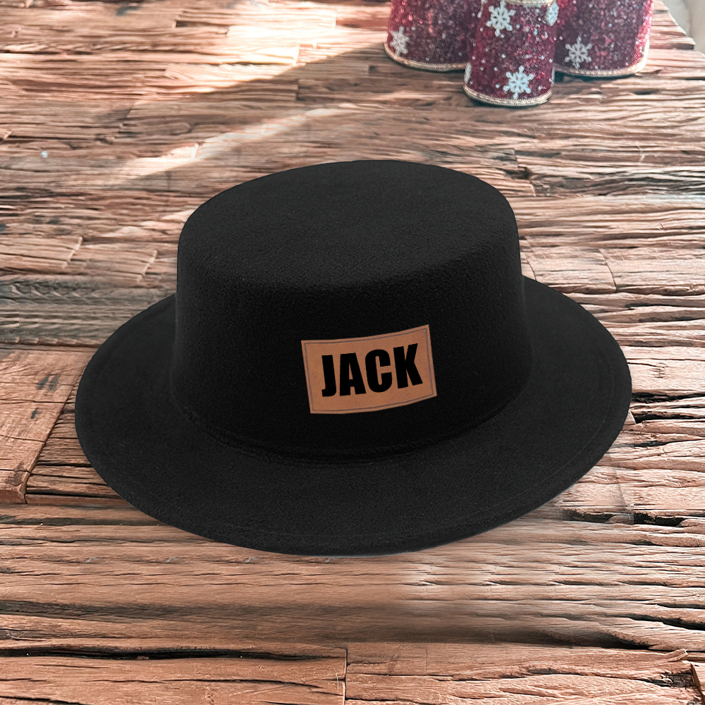 Personalized Leather Patch Jazz Hat for Comfort & Unique | CWBeach104
