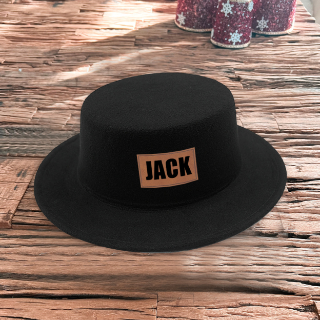 Personalized Leather Patch Jazz Hat for Comfort & Unique | CWBeach104