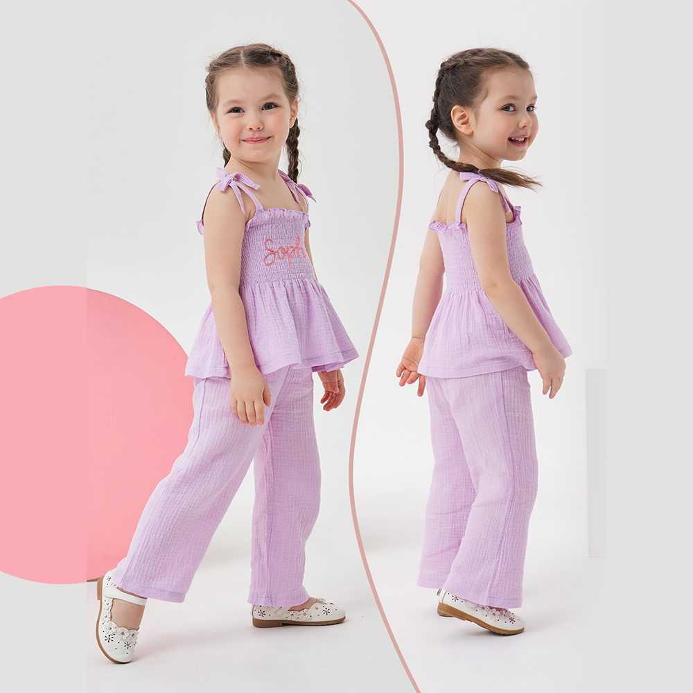 Personalised Hand Embroidery Toddler Girl Outfit | CWBaby313