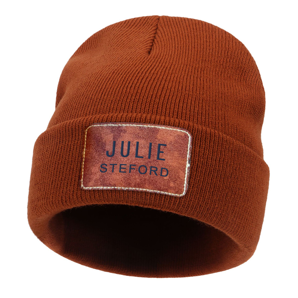 Personalized Classic Leather Patch Beanies For Kid & Adult | HSKid65