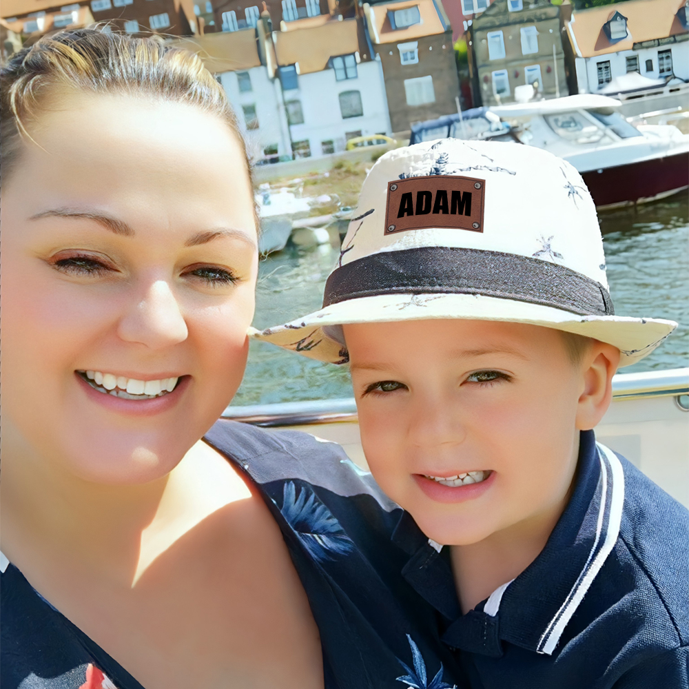 Personalized Summer Leather Patch Straw Hat for Comfort & Unique | CWBeach105