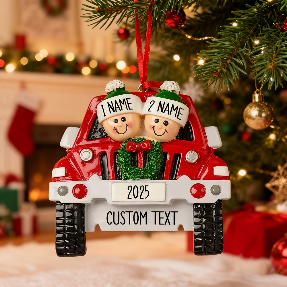 Personalised Car Family Christmas Ornament | MCGift206