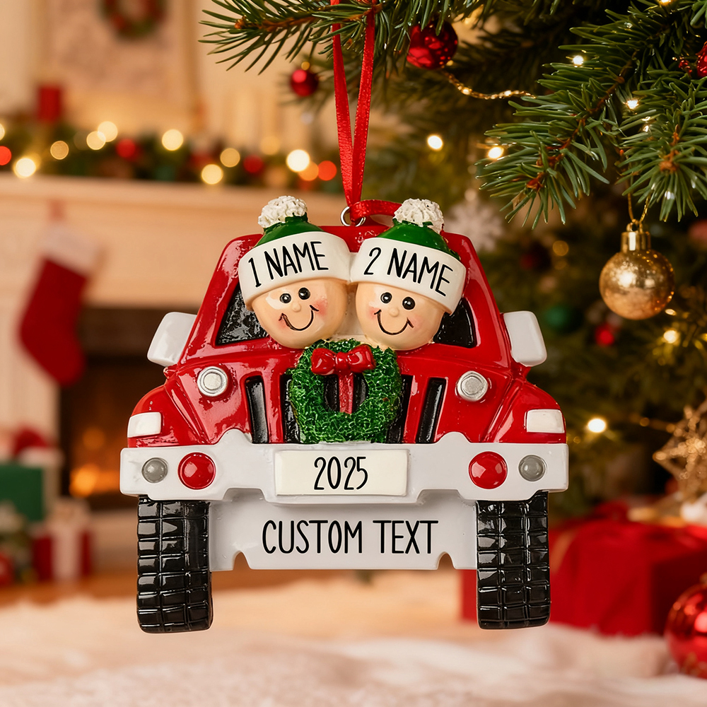 Personalised Car Family Christmas Ornament | MCGift206