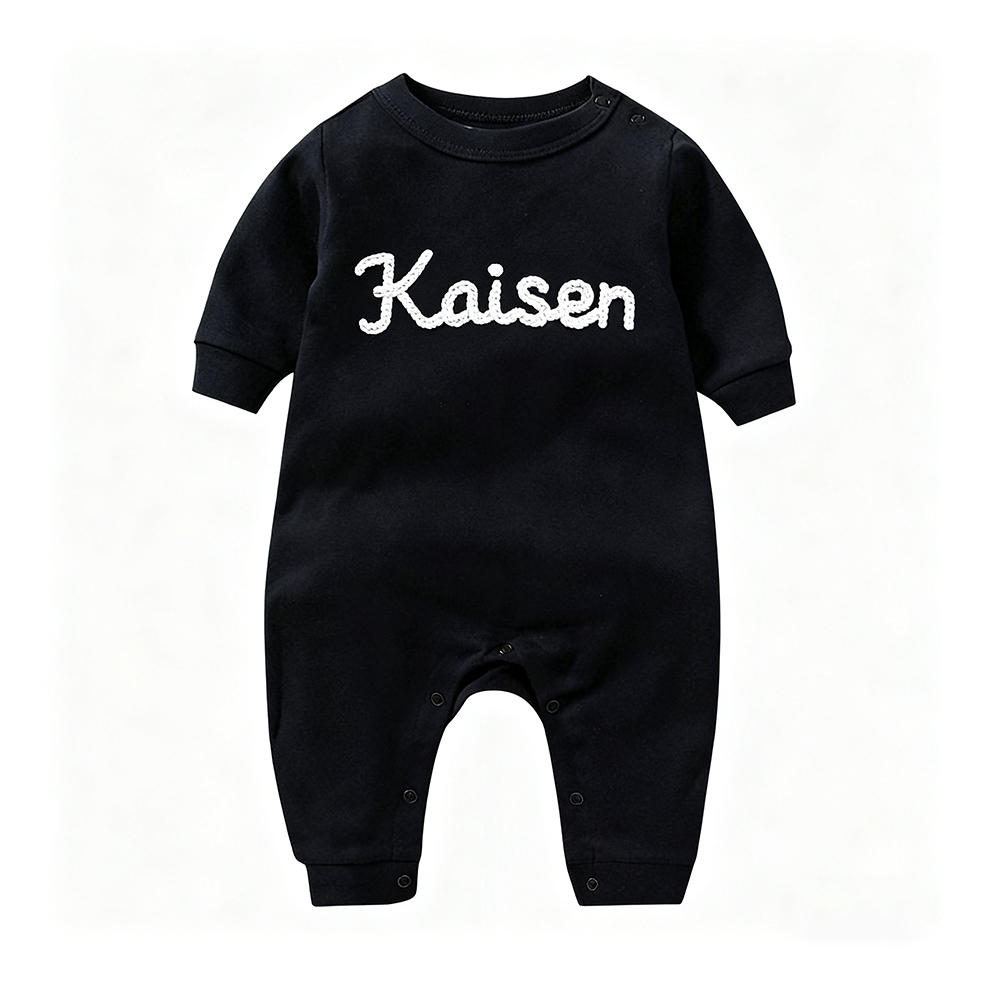 Personalized Hand Embroidered Baby Coming Home Romper | CWBaby337