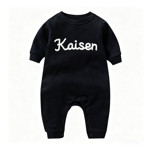 Personalized Hand Embroidered Baby Coming Home Romper | CWBaby337