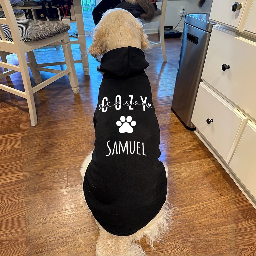 Personalized Cozy Season Warm Puppy Hoodie | BKPet282