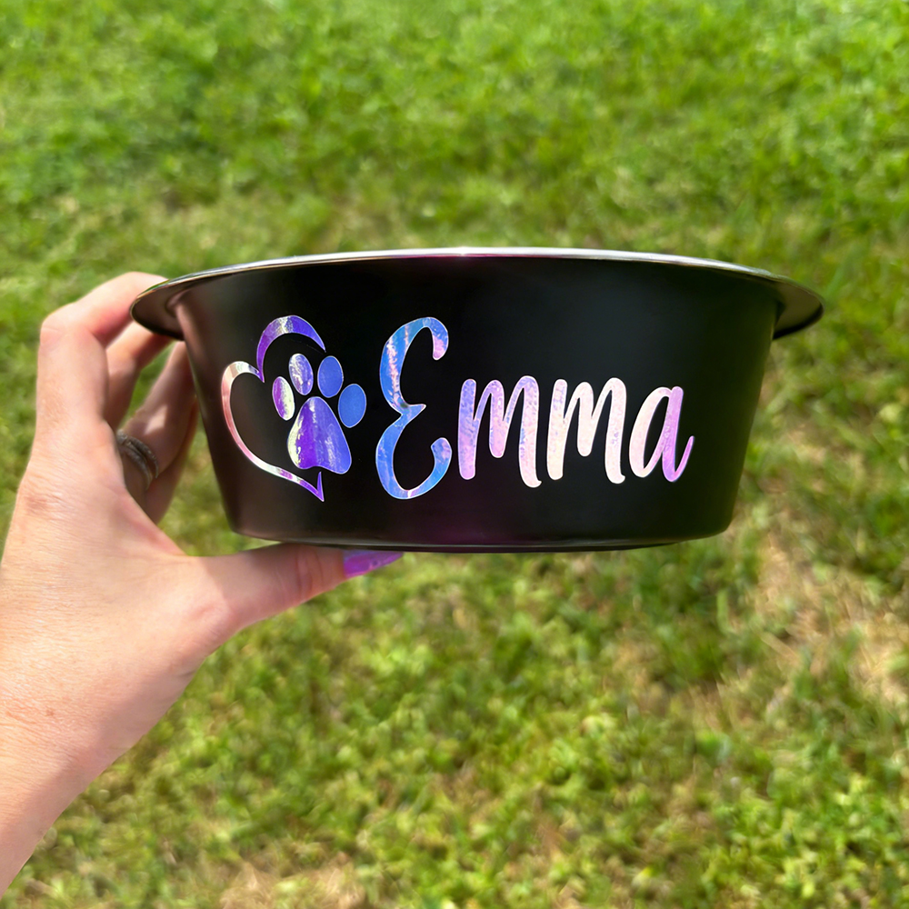 Personalized Pet Stainless Steel Anti-slip Food Bowl | BKPet36801