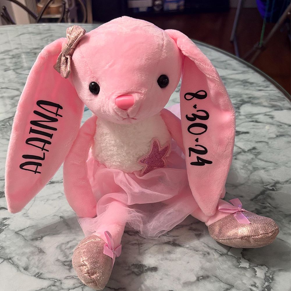 Personalized Kid Ballerina Bunny Plush Doll | CWToy178