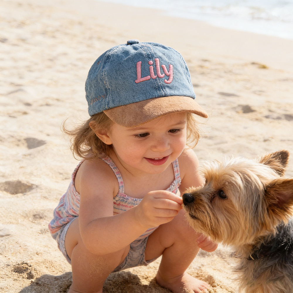 Personalized Embroidery Kid Denim Baseball Hat | CWBeach217