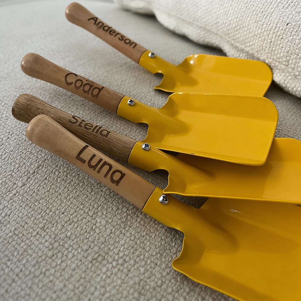 Personalized Kid Beach Wooden Handle Metal Shovel | CWBeach229