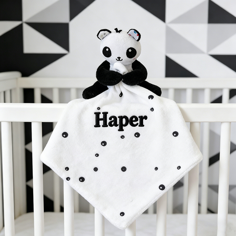 Personalized Baby Embroidery Animal Comfort Sleep Toy | CWToy186