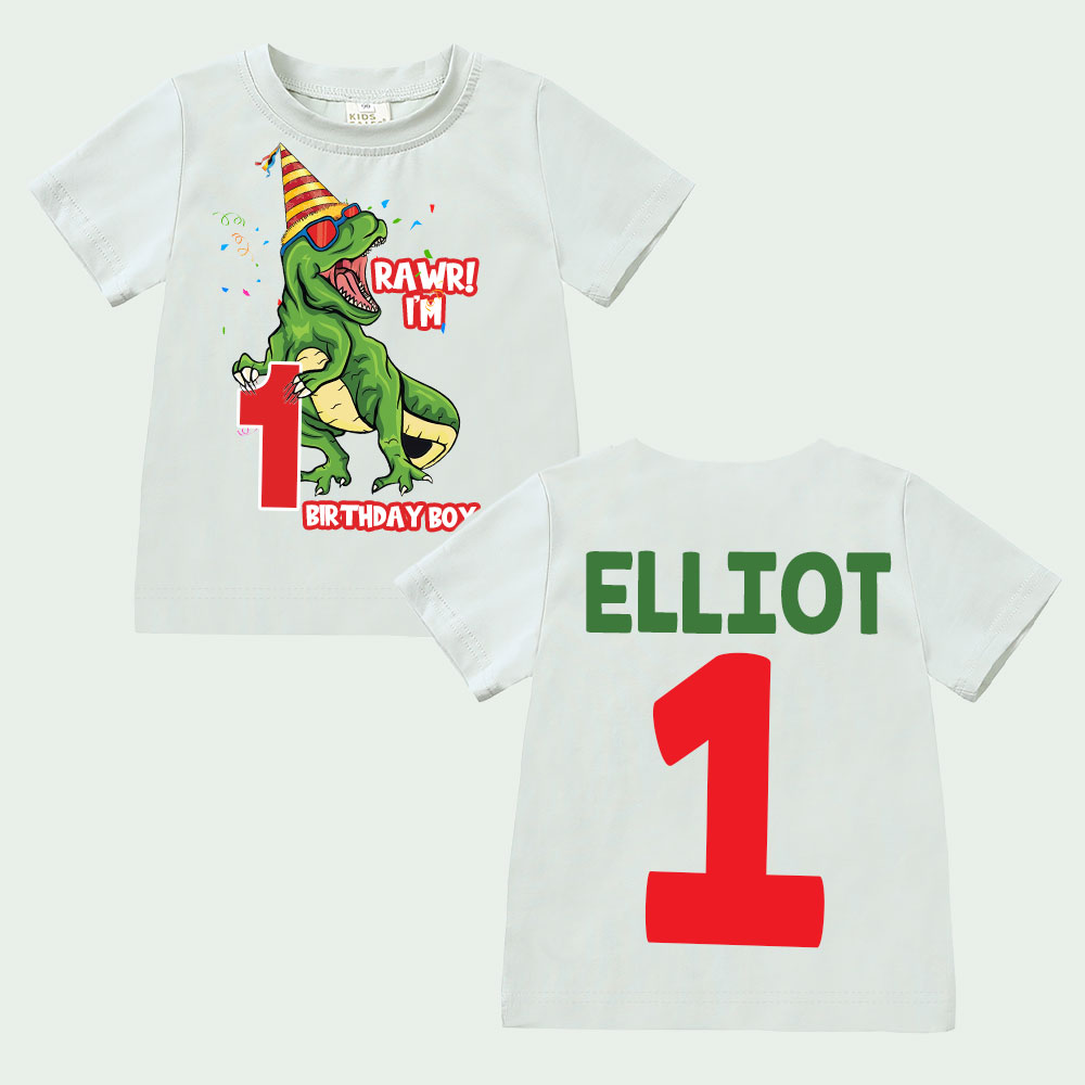 Personalized Dinosaur Birthday Boy T-Shirt | inBirth23