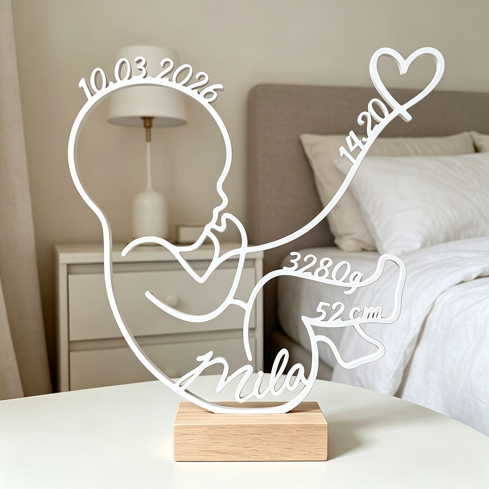 Personalized 3D Baby Birth Stand Decor for Unique & Love | CWGift59